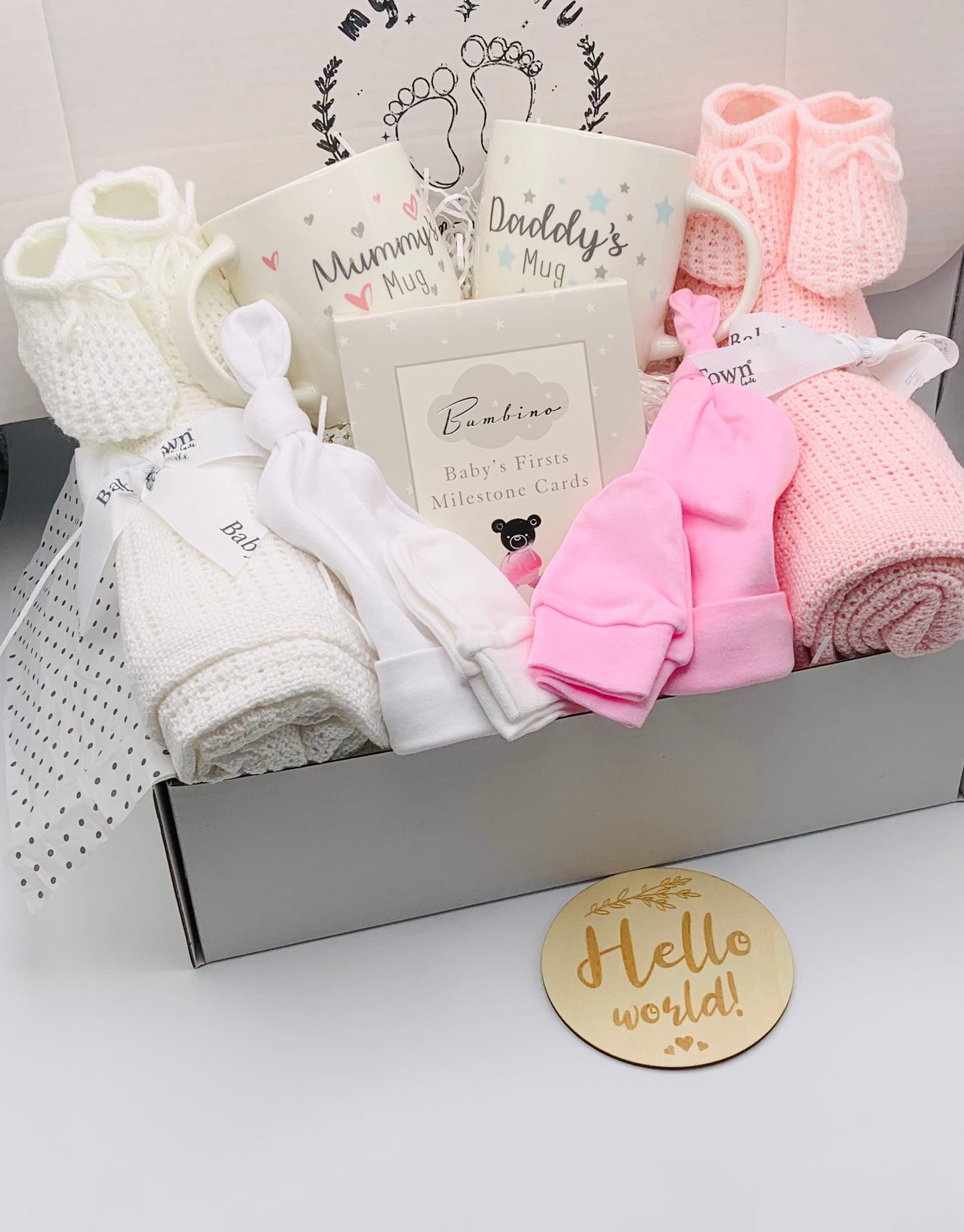 Baby Twin Gift Box - The White Pair