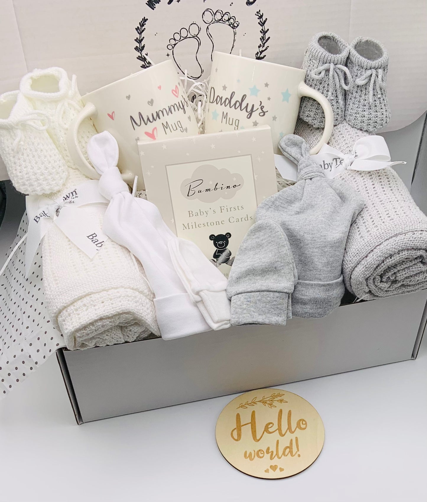 Baby Twin Gift Box - The White Pair