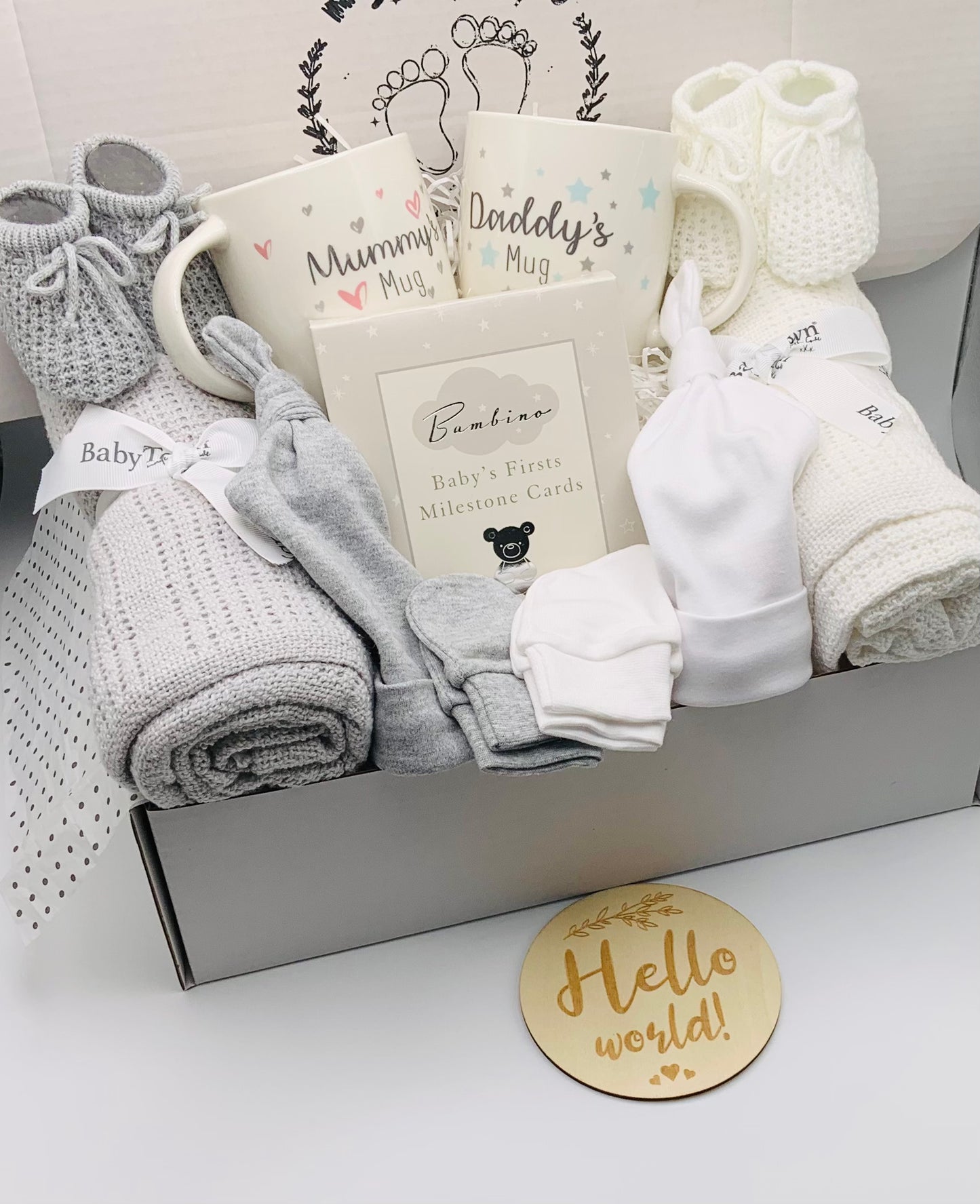 Baby Twin Gift Box - The Grey Pair