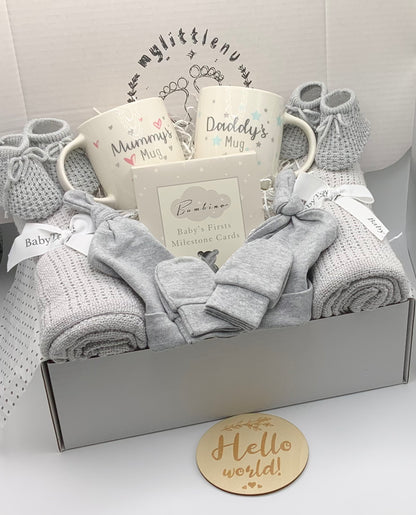 Baby Twin Gift Box - The Grey Pair