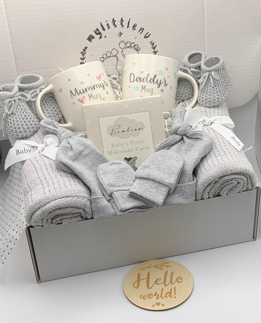 Baby Twin Gift Box - The Grey Pair