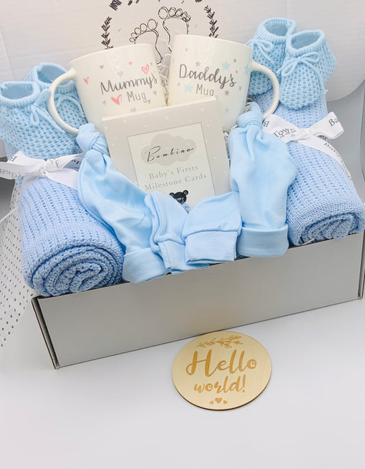 Baby Twin Gift Box - The Blue Pair