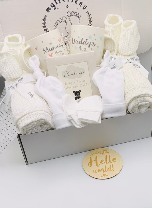 Baby Twin Gift Box - The White Pair