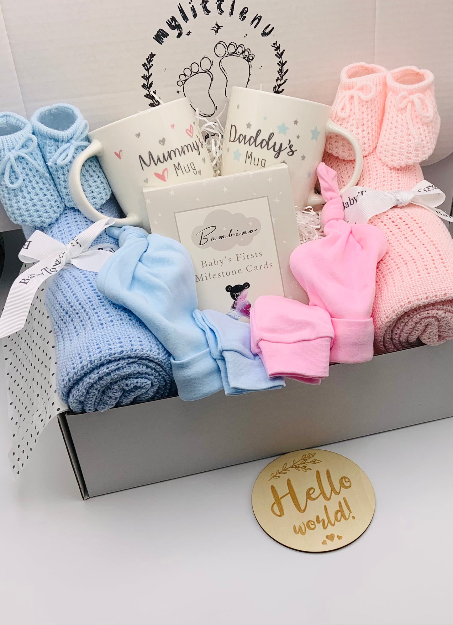 Baby Twin Gift Box - The Blue Pair